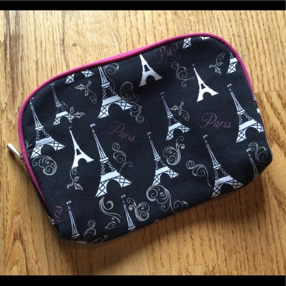 🇫🇷3xHP!🇫🇷 Paris Zippered Makeup Cosmetics Bag - Picture 2 of 8